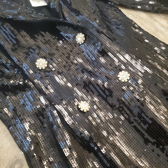 WHY Sequin Fringe Trim Dress/Jacket NWT - Picture 2 of 5